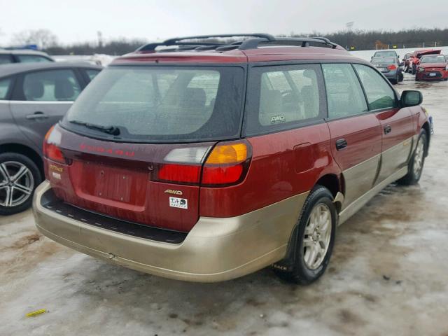 4S3BH675337607611 - 2003 SUBARU LEGACY OUT MAROON photo 4