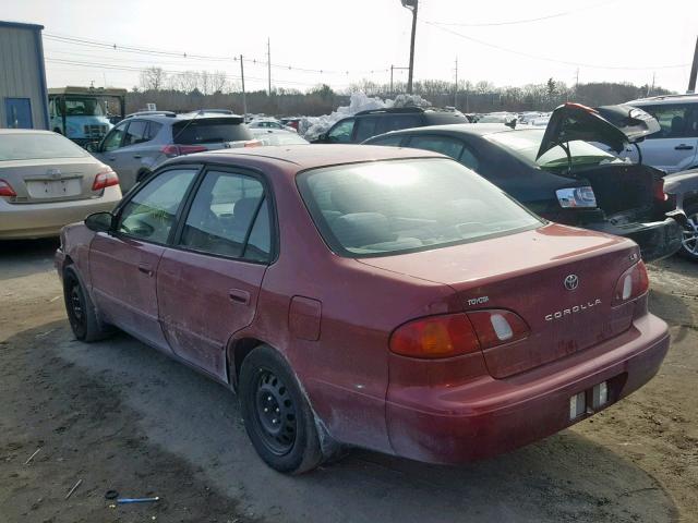 2T1BR18E9YC346182 - 2000 TOYOTA COROLLA VE MAROON photo 3