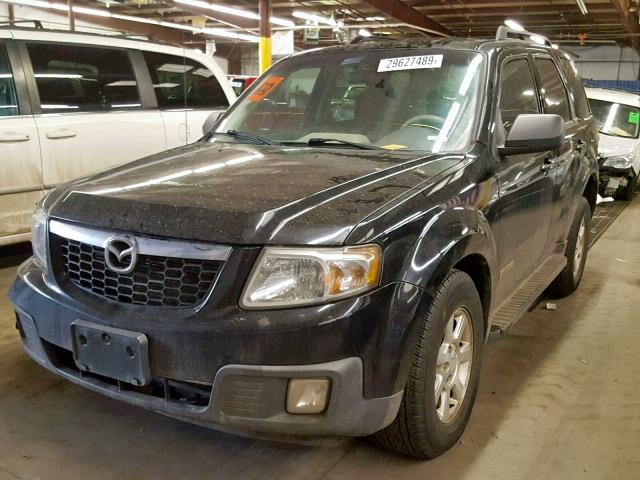 4F2CZ96108KM15410 - 2008 MAZDA TRIBUTE S BLACK photo 2