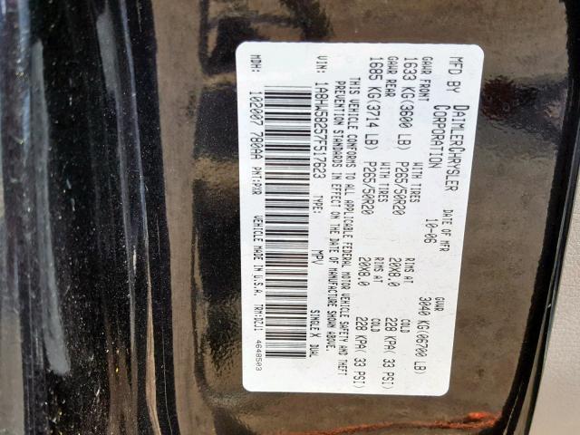 1A8HW58257F517623 - 2007 CHRYSLER ASPEN LIMI 黑色 照片 10