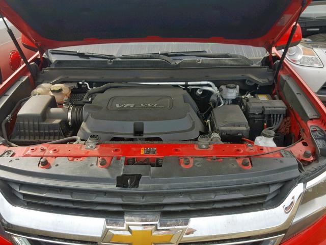 1GCGTCE34G1385075 - 2016 CHEVROLET COLORADO L RED photo 7