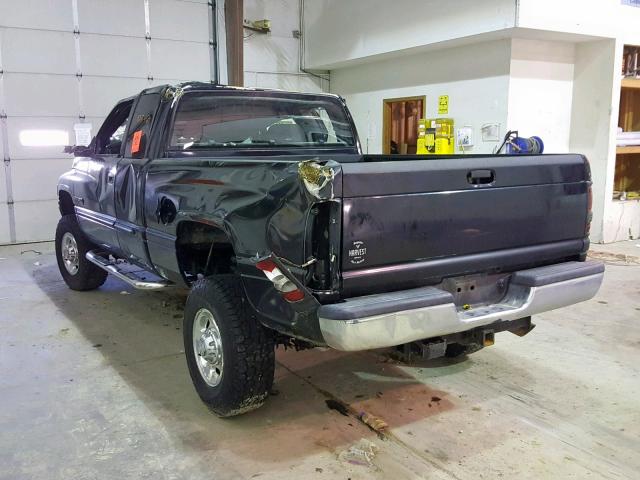 3B7KF23672M215054 - 2002 DODGE RAM 2500 BLACK photo 3