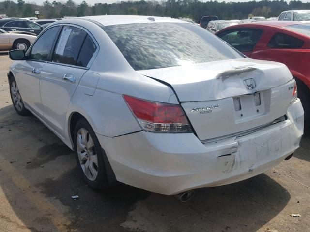 5KBCP3F85AB005464 - 2010 HONDA ACCORD EXL WHITE photo 3