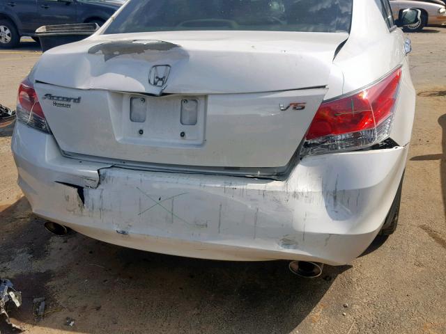 5KBCP3F85AB005464 - 2010 HONDA ACCORD EXL WHITE photo 9