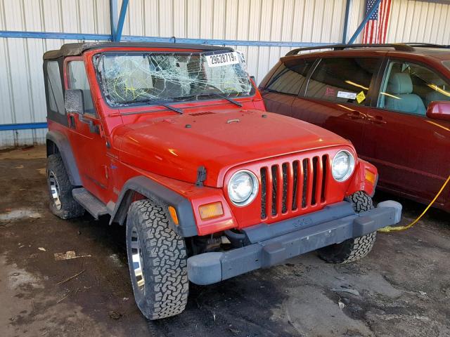 1J4FY19SXWP735558 - 1998 JEEP WRANGLER / ORANGE photo 1