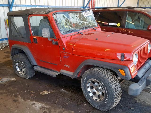 1J4FY19SXWP735558 - 1998 JEEP WRANGLER / ORANGE photo 9