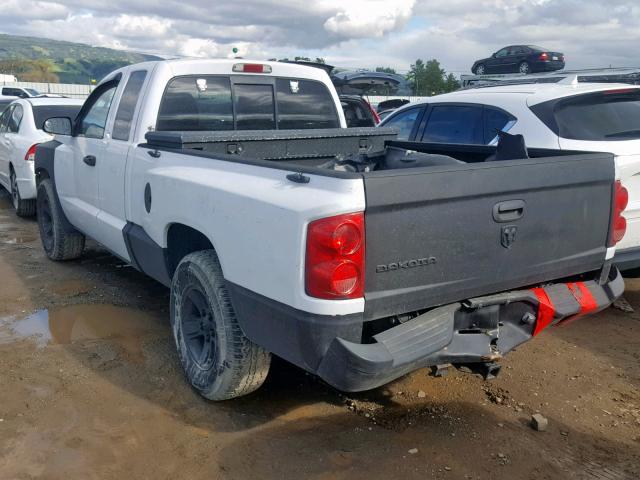 1D7HE32K68S542956 - 2008 DODGE DAKOTA SXT WHITE photo 3