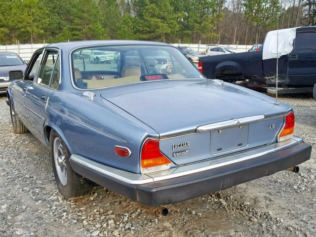 SAJAV1346HC462293 - 1987 JAGUAR XJ6 BLUE photo 3