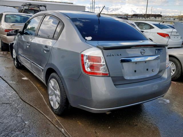 3N1AB6AP6BL725401 - 2011 NISSAN SENTRA 2.0 GRAY photo 3