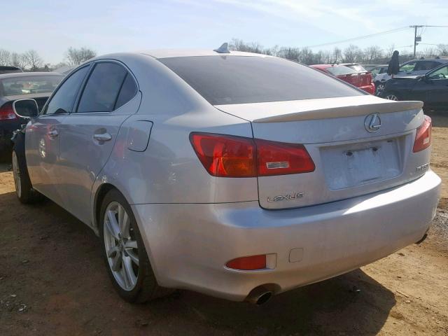 JTHBK262872045224 - 2007 LEXUS IS 250 SILVER photo 3