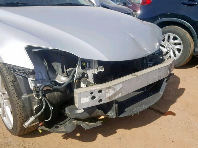 JTHBK262872045224 - 2007 LEXUS IS 250 SILVER photo 9