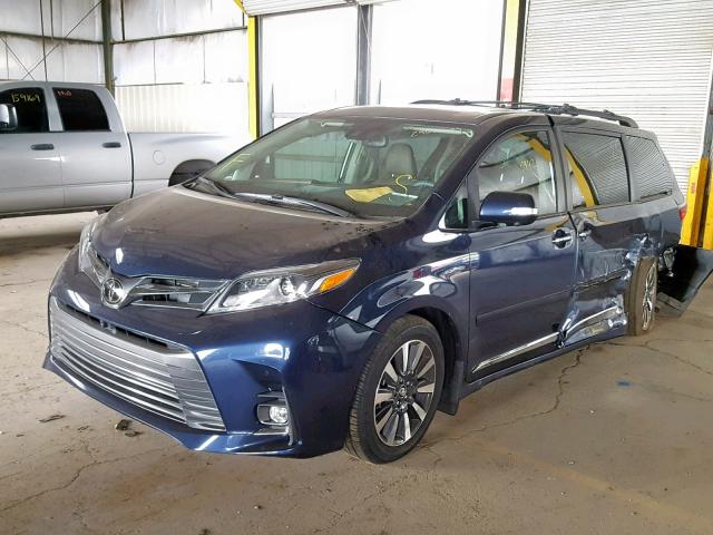 5TDYZ3DC2KS995833 - 2019 TOYOTA SIENNA LIM BLUE photo 2