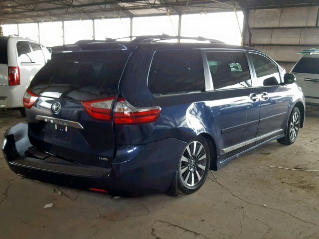 5TDYZ3DC2KS995833 - 2019 TOYOTA SIENNA LIM BLUE photo 4