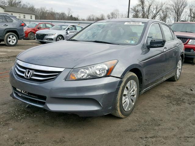 1HGCP2F36CA030836 - 2012 HONDA ACCORD LX GRAY photo 2