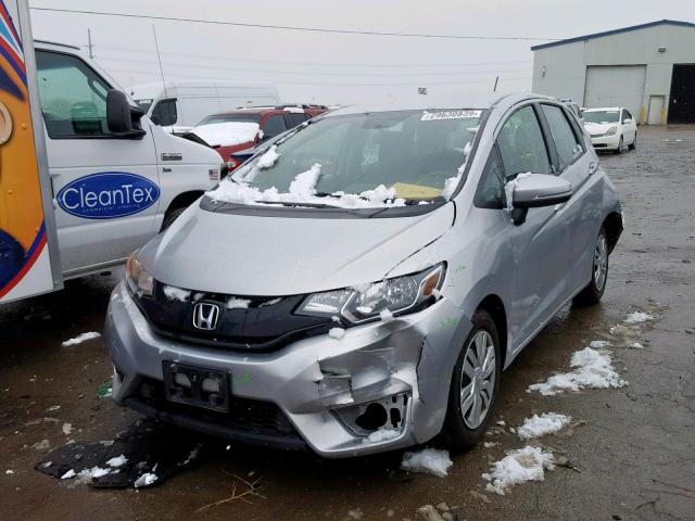 3HGGK5H52FM777812 - 2015 HONDA FIT LX SILVER photo 2