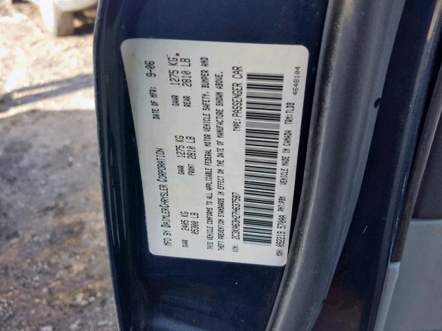 2C3KA63H27H637587 - 2007 CHRYSLER 300C BLACK photo 10