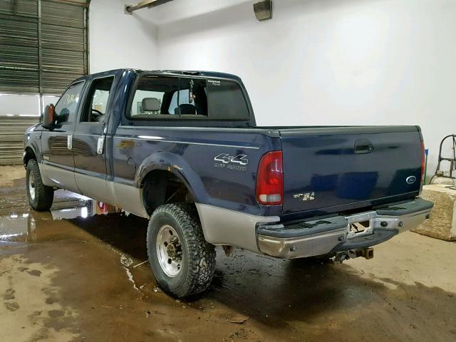 1FTSW31P94EB89664 - 2004 FORD F350 SRW S BLUE photo 3