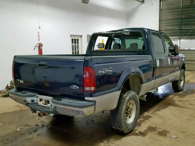 1FTSW31P94EB89664 - 2004 FORD F350 SRW S BLUE photo 4