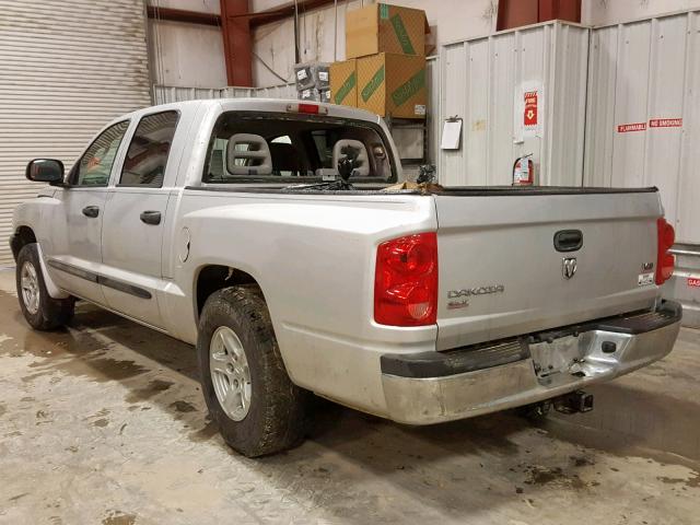 1D7HE48NX5S320942 - 2005 DODGE DAKOTA QUA GRAY photo 3