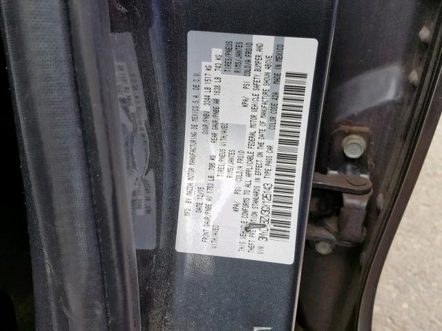 3MYDLBZV3GY125143 - 2016 TOYOTA SCION IA GRAY photo 10