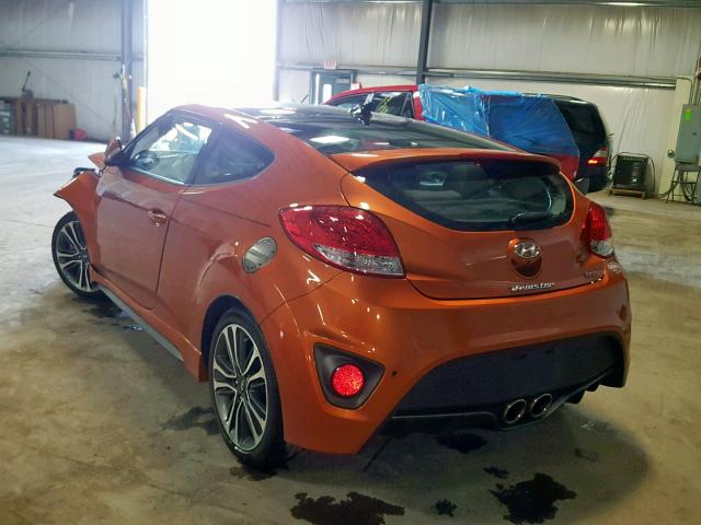 KMHTC6AE7GU304345 - 2016 HYUNDAI VELOSTER T ORANGE photo 3