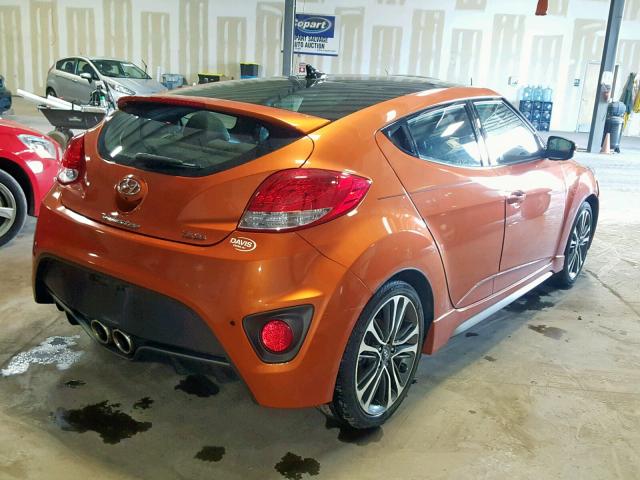 KMHTC6AE7GU304345 - 2016 HYUNDAI VELOSTER T ORANGE photo 4