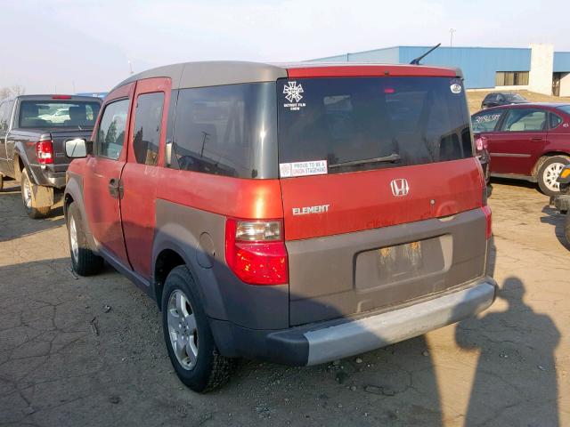 5J6YH18553L802039 - 2003 HONDA ELEMENT EX ORANGE photo 3