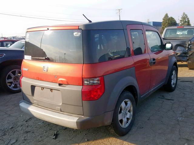 5J6YH18553L802039 - 2003 HONDA ELEMENT EX ORANGE photo 4