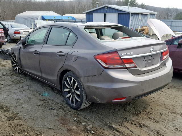 2HGFB2F94EH554653 - 2014 HONDA CIVIC EXL GRAY photo 3