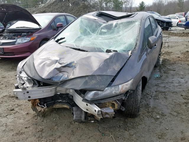 2HGFB2F94EH554653 - 2014 HONDA CIVIC EXL GRAY photo 9