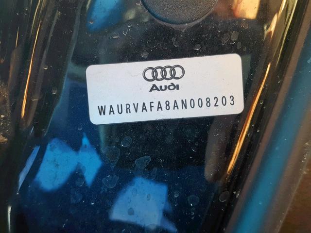 WAURVAFA8AN008203 - 2010 AUDI A8 QUATTRO BLACK photo 10