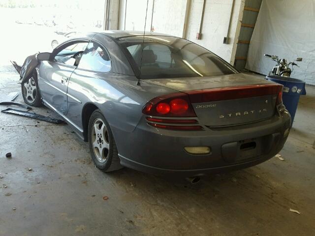 4B3AG42H62E090853 - 2002 DODGE STRATUS SE GRAY photo 3