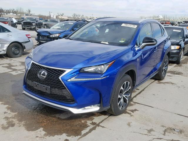 JTJBARBZ3H2124900 - 2017 LEXUS NX 200T BLUE photo 2