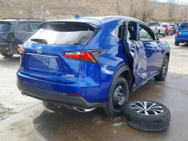 JTJBARBZ3H2124900 - 2017 LEXUS NX 200T BLUE photo 4