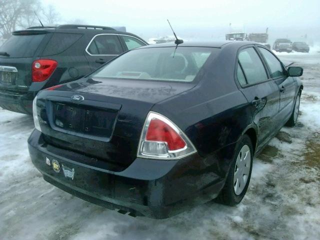 3FAHP06Z58R257063 - 2008 FORD FUSION S BLUE photo 4