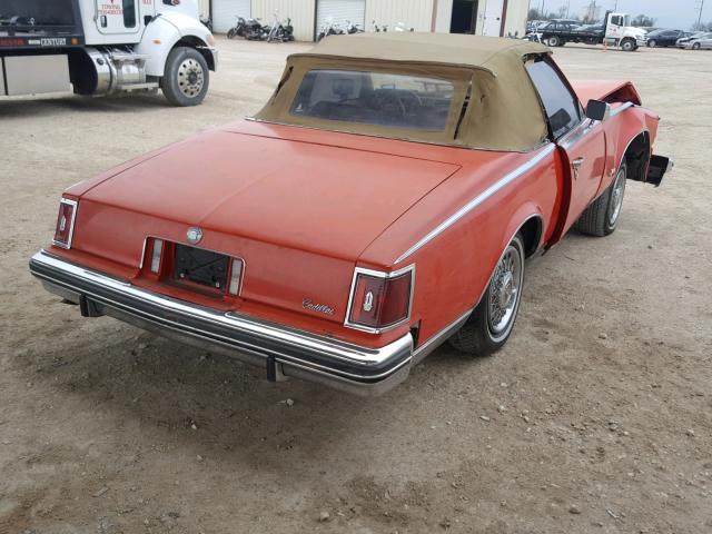 6S69B8Q452498 - 1978 CADILLAC SEVILLE RED photo 4