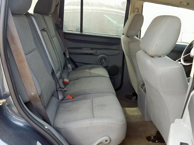 1J8HG48K37C654097 - 2007 JEEP COMMANDER GRAY photo 6