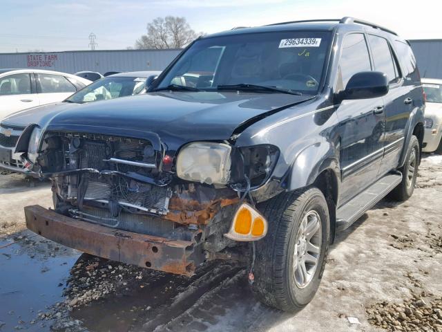 5TDBT48A43S171467 - 2003 TOYOTA SEQUOIA LI BLACK photo 2