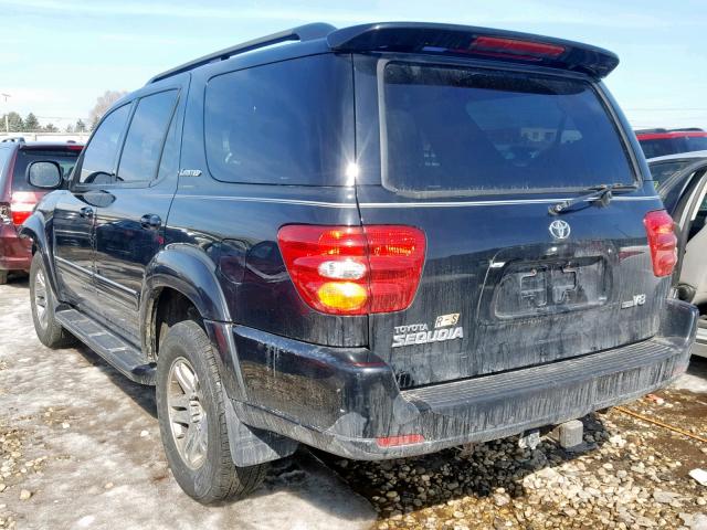 5TDBT48A43S171467 - 2003 TOYOTA SEQUOIA LI BLACK photo 3