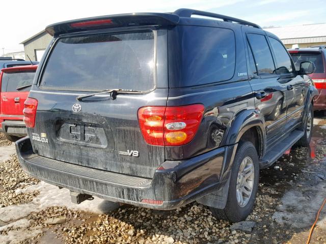 5TDBT48A43S171467 - 2003 TOYOTA SEQUOIA LI BLACK photo 4