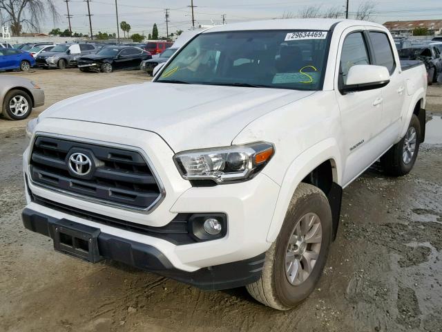 3TMAZ5CN3HM045540 - 2017 TOYOTA TACOMA DOU WHITE photo 2