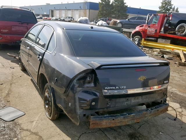 2G1WU583889257556 - 2008 CHEVROLET IMPALA LTZ BLACK photo 3