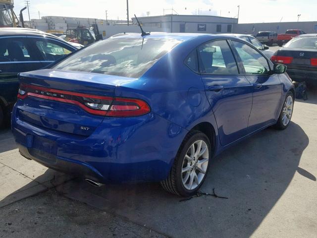 1C3CDFBAXDD311769 - 2013 DODGE DART SXT BLUE photo 4