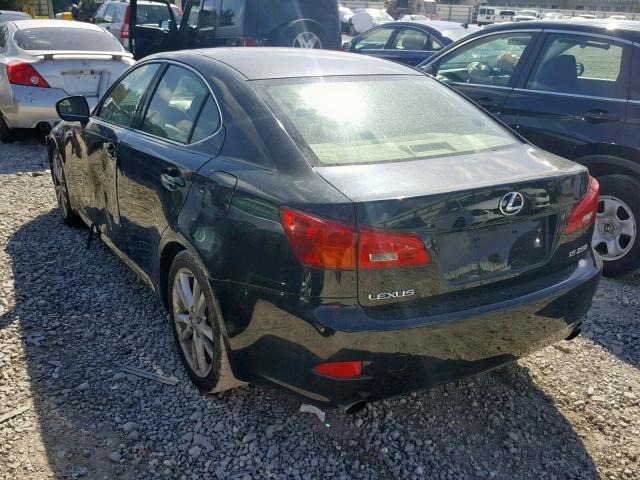 JTHBK262362019290 - 2006 LEXUS IS 250 BLACK photo 3