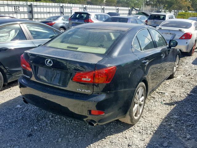 JTHBK262362019290 - 2006 LEXUS IS 250 BLACK photo 4