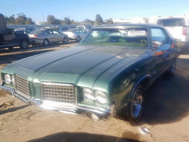 342571Z1C7143 - 1971 OLDSMOBILE CUTLASS SU GREEN photo 2