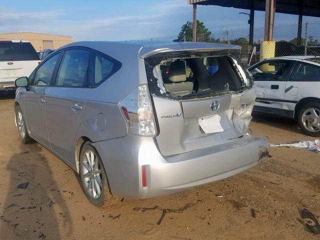 JTDZN3EU1C3181215 - 2012 TOYOTA PRIUS V SILVER photo 3