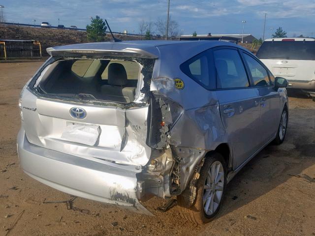 JTDZN3EU1C3181215 - 2012 TOYOTA PRIUS V SILVER photo 4