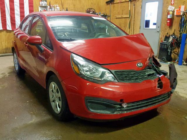 KNADM4A31F6466884 - 2015 KIA RIO LX RED photo 1