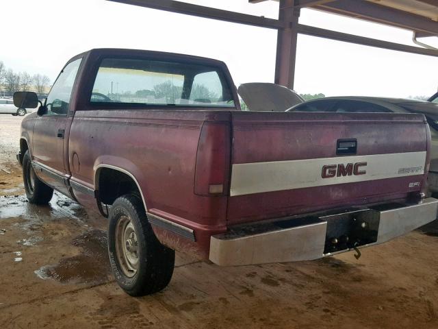 1GTDC14H6JZ520280 - 1988 GMC GMT-400 C1 MAROON photo 3